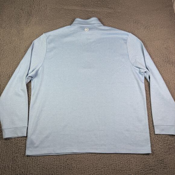 Vineyard Vines Sweatshirt Mens 2XL Blue Bluffs Quarter Zip Pullover Houndstooth - Picture 4 of 7